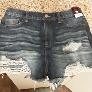 Dark high waisted shorts